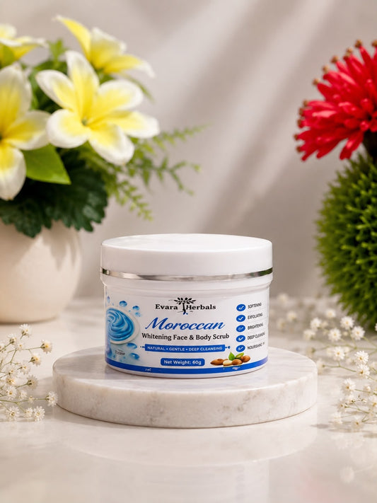 Moroccan Whitening Face & Body Scrub - Natural Deep Cleansing